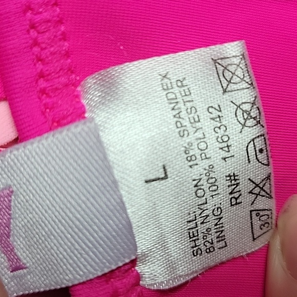 YMI Pink Padded Laser Cut Halter Bikini Top - Picture 5 of 5